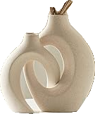 Artisan Ceramic Tabletop Vase Set