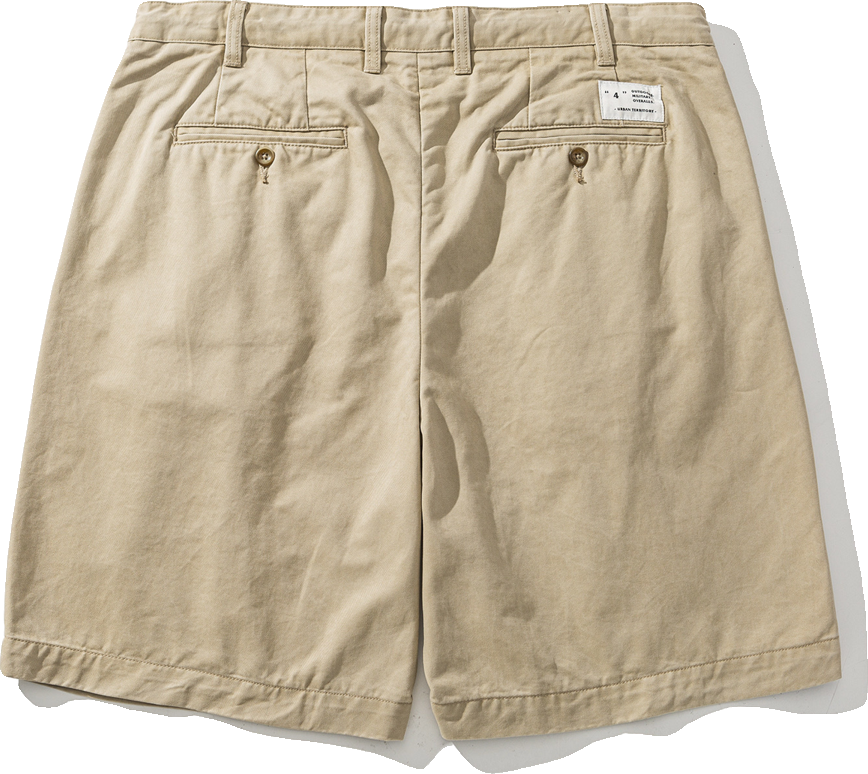 Classic Khaki Pleated Relaxed Fit Shorts