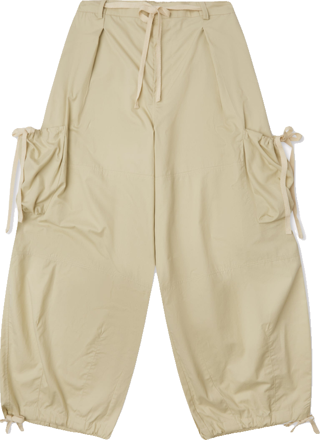 Stone Beige Tapered Cargo Joggers