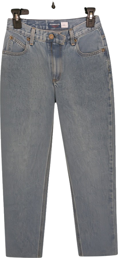 Vintage Stone Wash High-Rise Tapered Denim