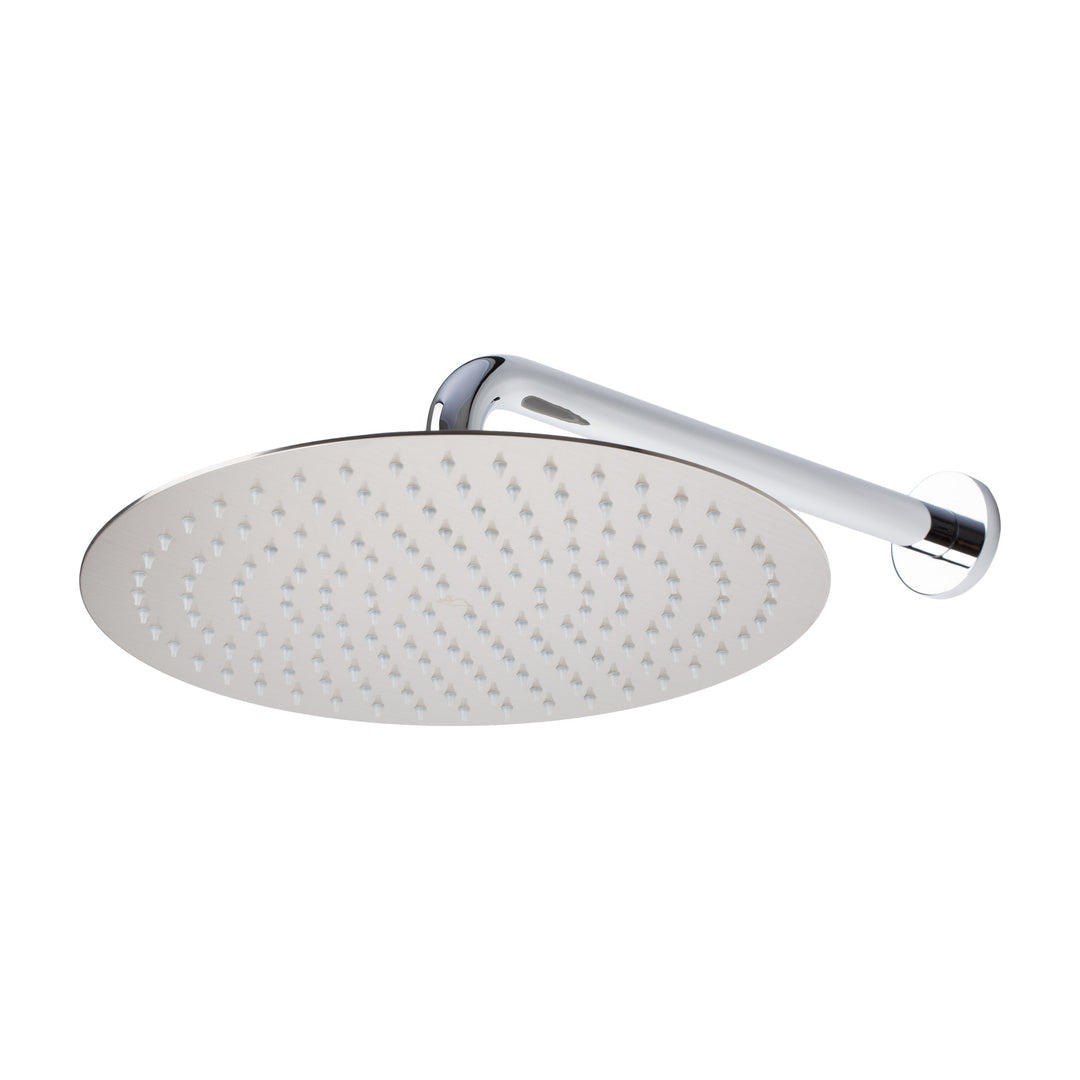 12-inch Rainfall Shower Head · Brushed Steel