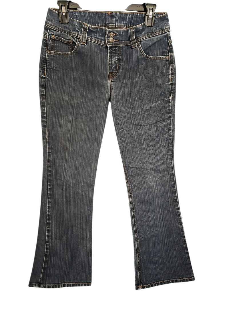 Dark Wash Stretch Waist Bootcut Denim