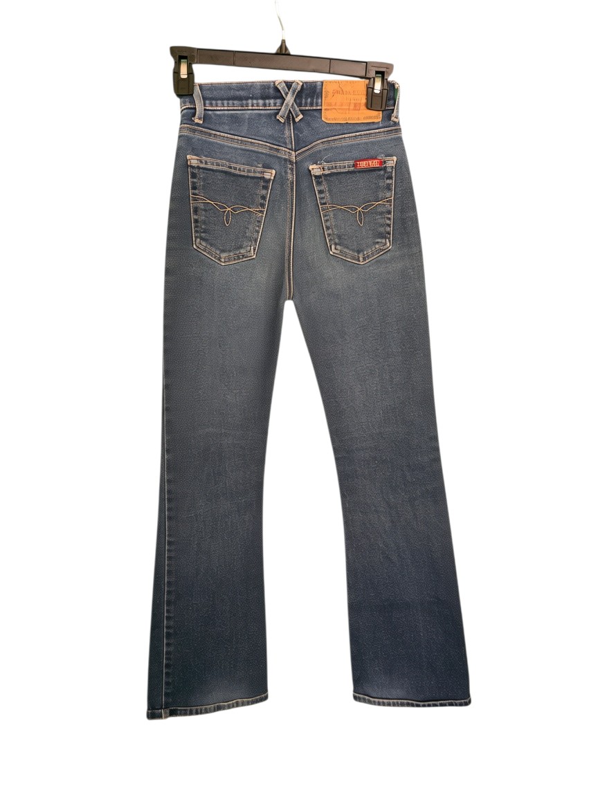 Curated Mid-Wash Denim Bootcut Trousers