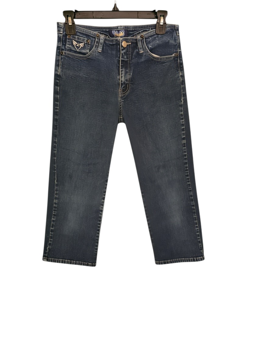 Curated Indigo Mid-Rise Cropped Jeans