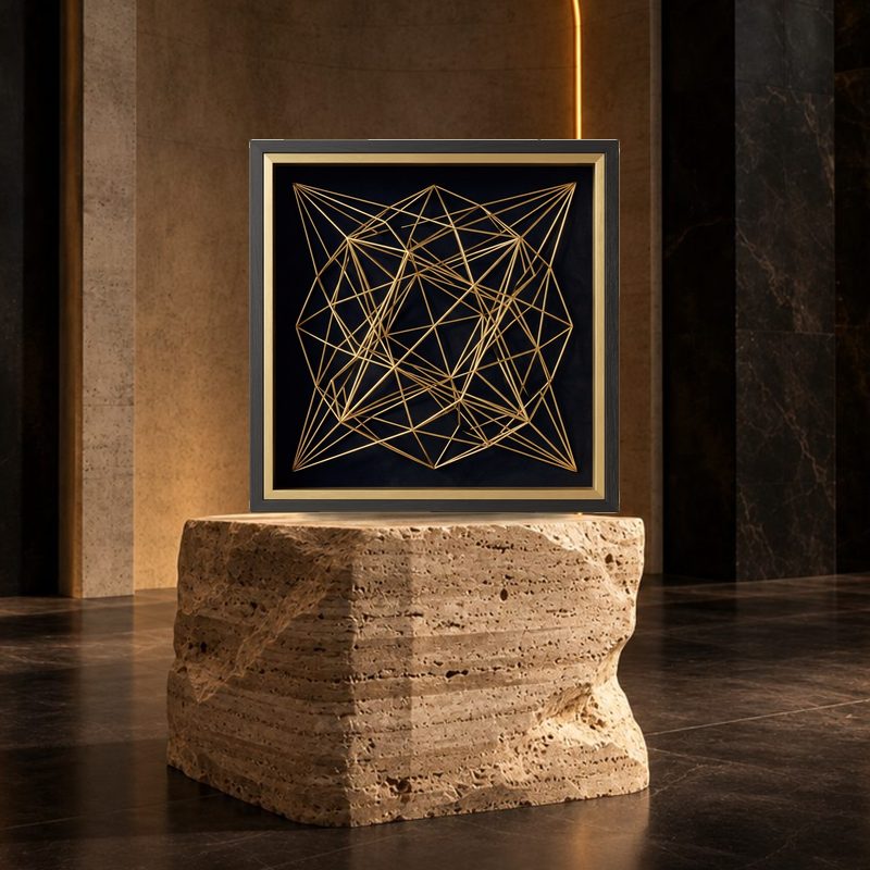 Notoriart 'Golden Meridian' Shadowbox