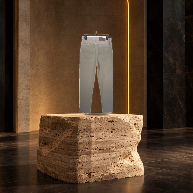 Light Khaki High-Rise Tapered Jeans