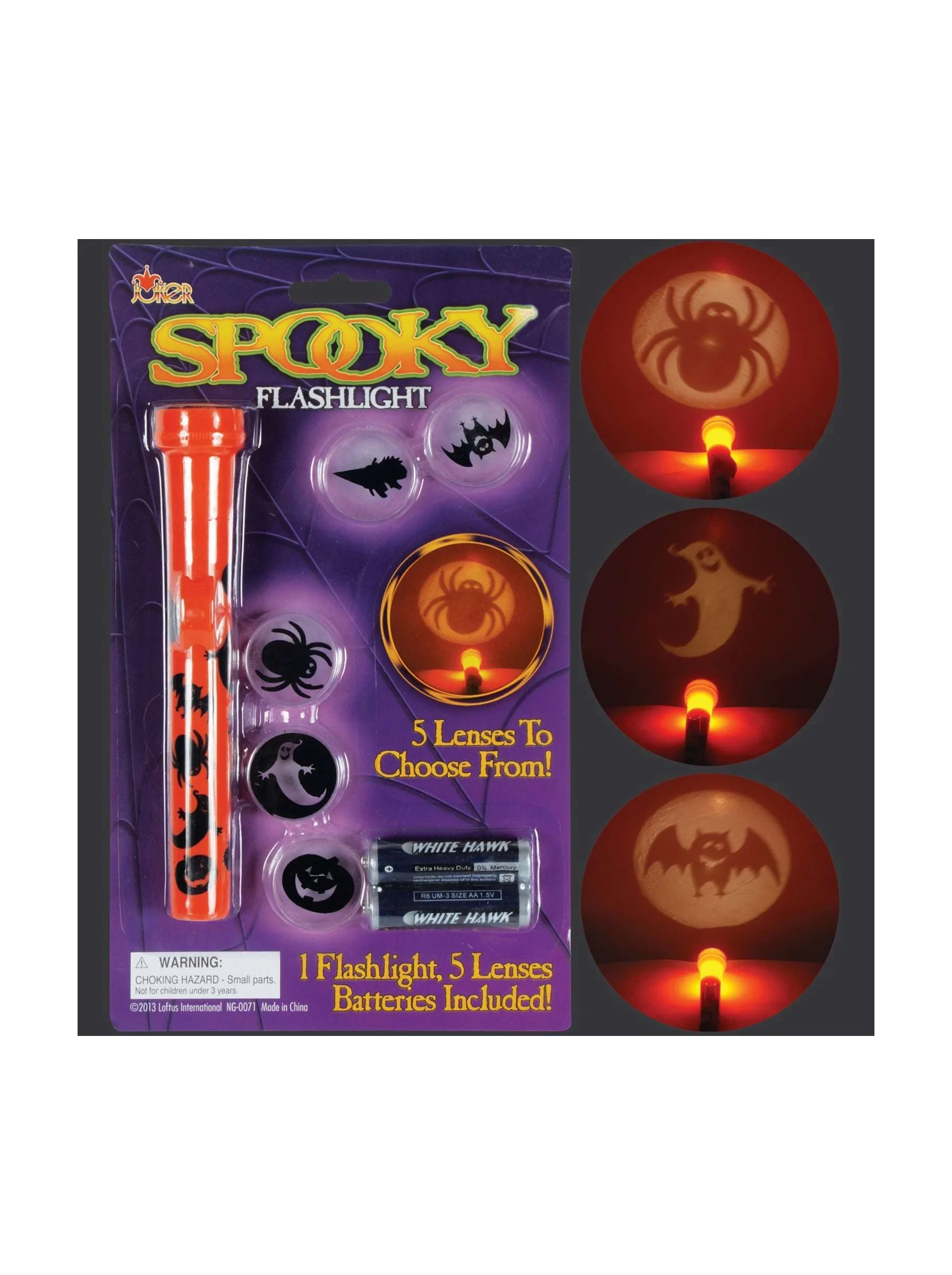 Spooky Flashlight w/ Interchangeable Lenses
