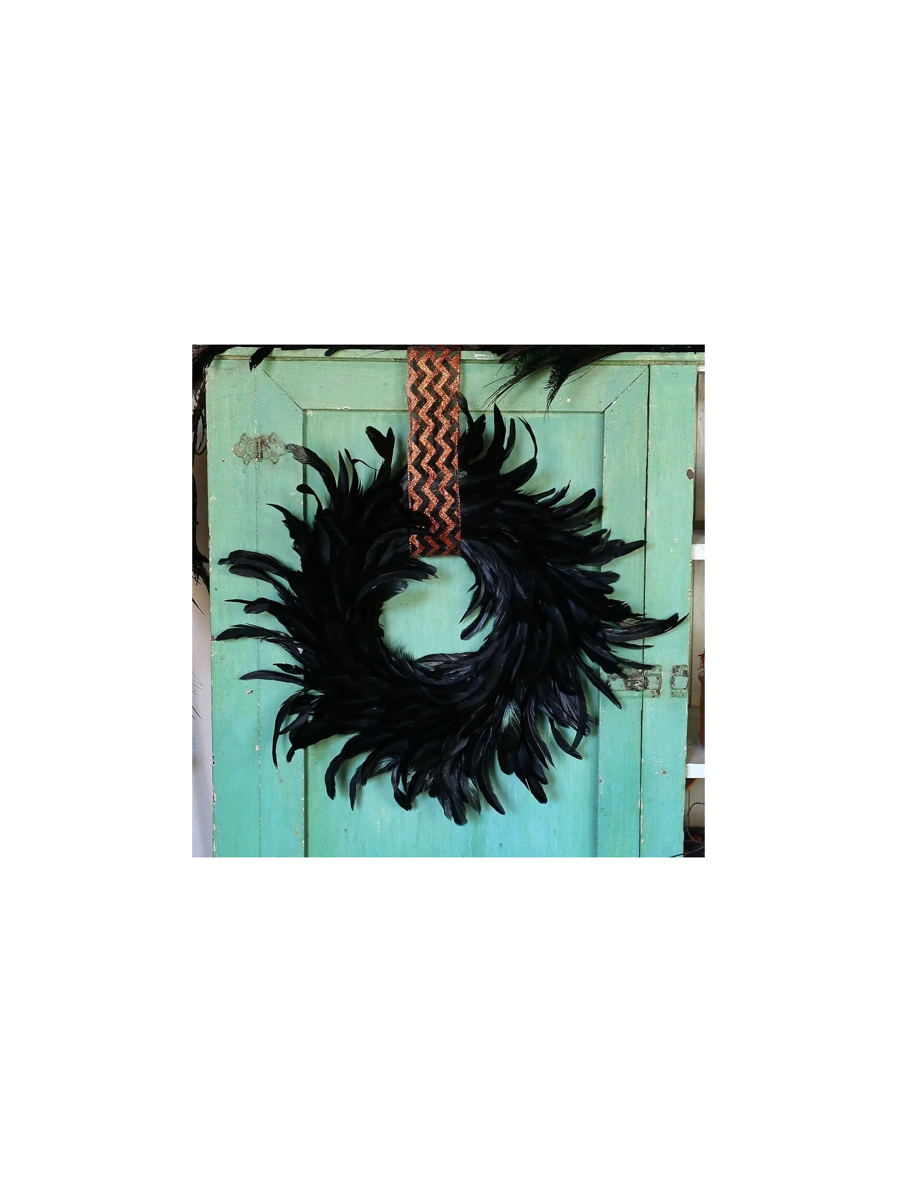 Black Schlappen Feather Wreath