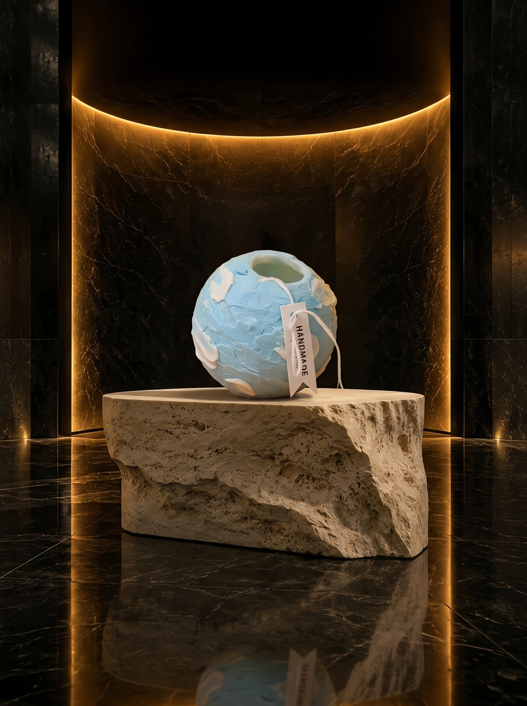 Spinning Globe Hand-Poured Scented Candle