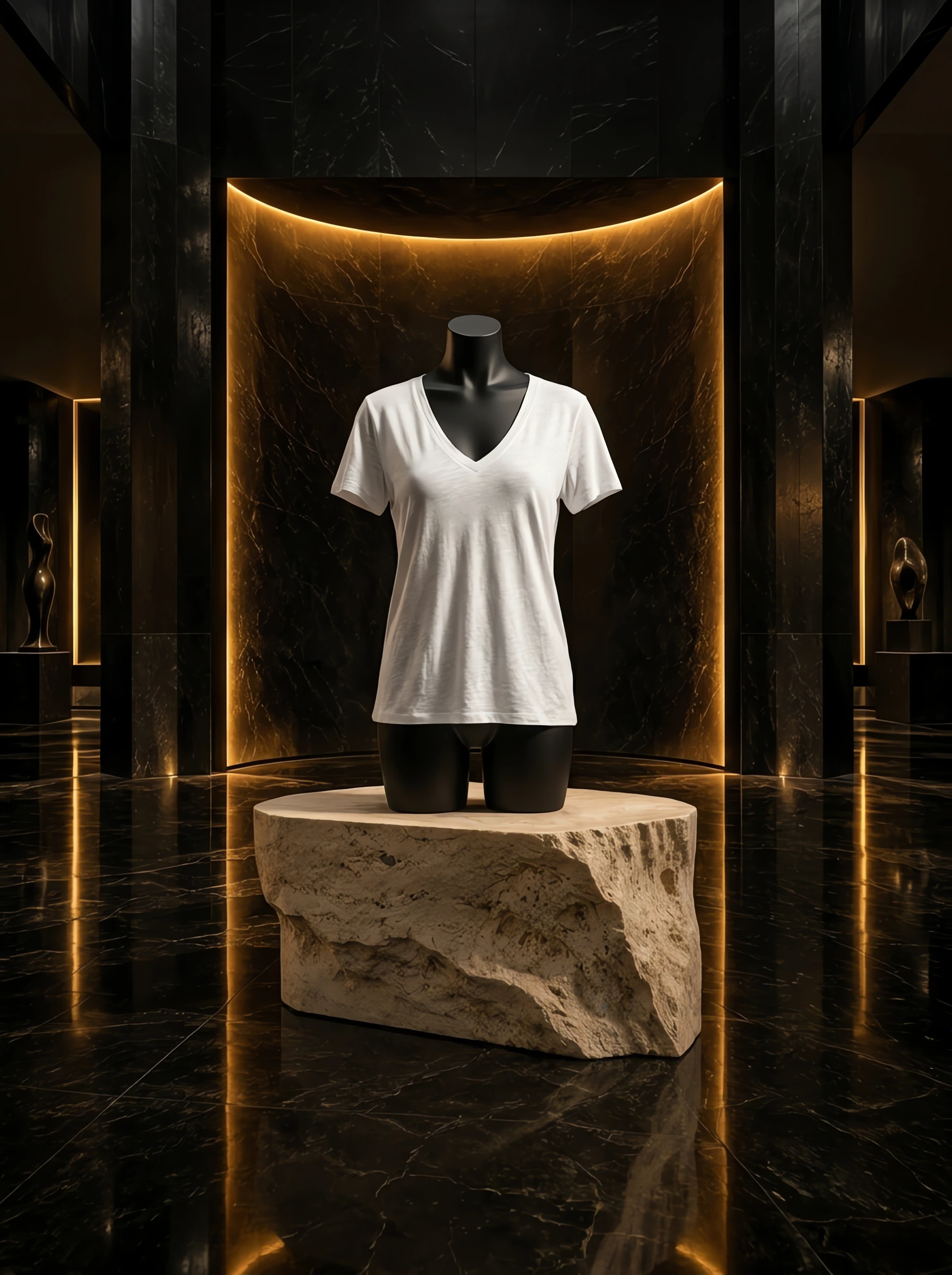 Women's Jersey Short Sleeve Deep V-Neck Tee